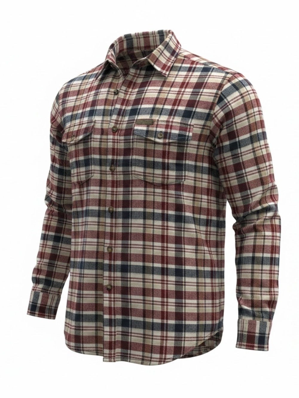 Wrangler Riggs Workwear Plaid Flannel Button Down Work Shirt Men’s Medium